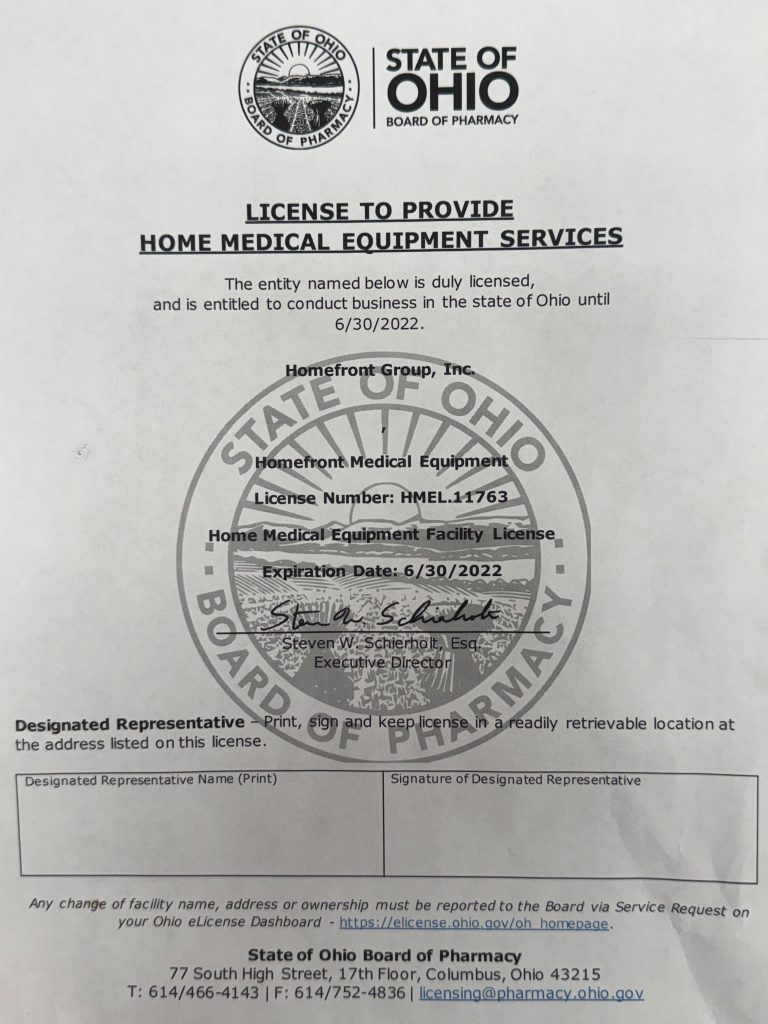 Home Medical Equipment License